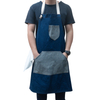 Eco-friendly breathable soft denim kitchen apron for women and men