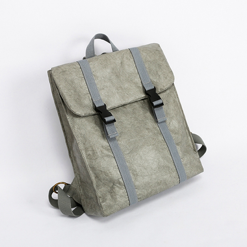 Ins fashion female solid color simple backpack travel bag waterproof tear-resistant durable tyvek computer bag