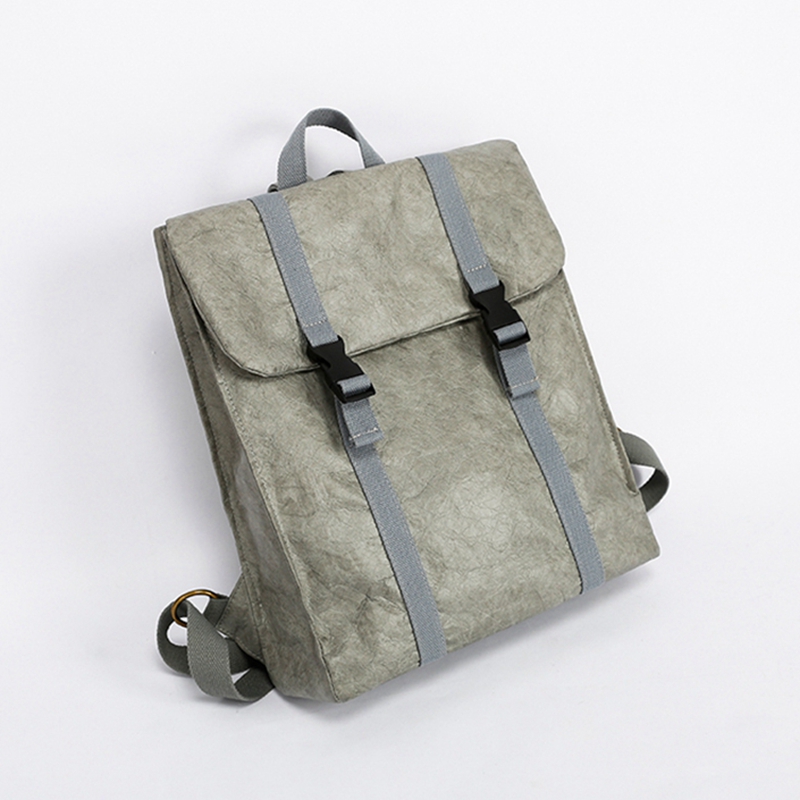 Ins fashion female solid color simple backpack travel bag waterproof tear-resistant durable tyvek computer bag