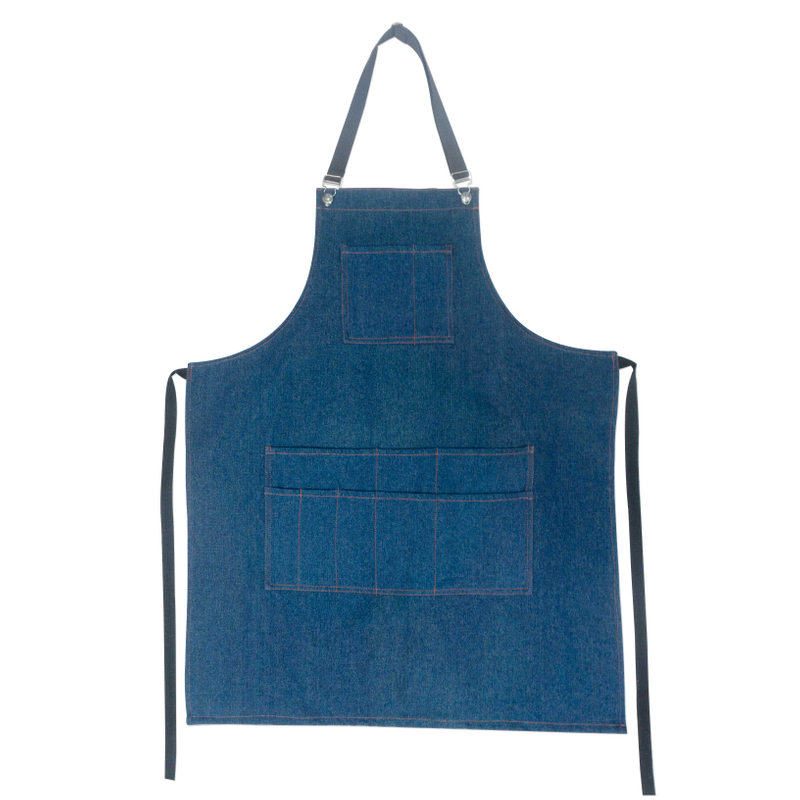 High quality factory bulk wholesale denim canvas aporn with multi tool pockets