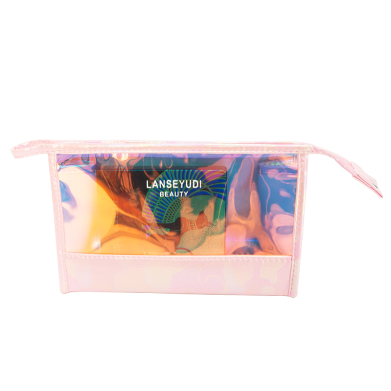 Factory direct supply pu leather waterproof zipper bag women cosmetic handbag