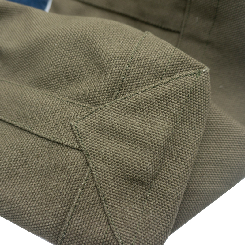 Thick strong and durable 16oz polyester cotton canvas tote bag with long strap for women and men