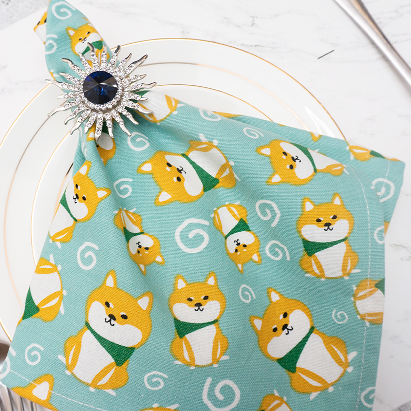 Cartoon full printing cute and fashion soft and breathable children napkins