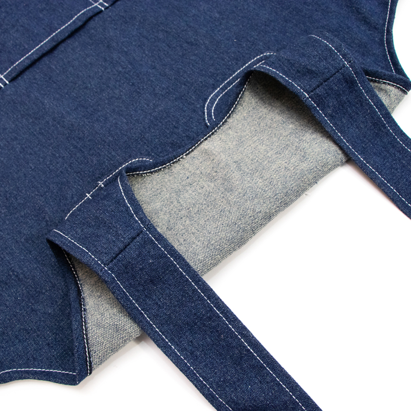 Original design multi tool pockets design denim apron with logo custom