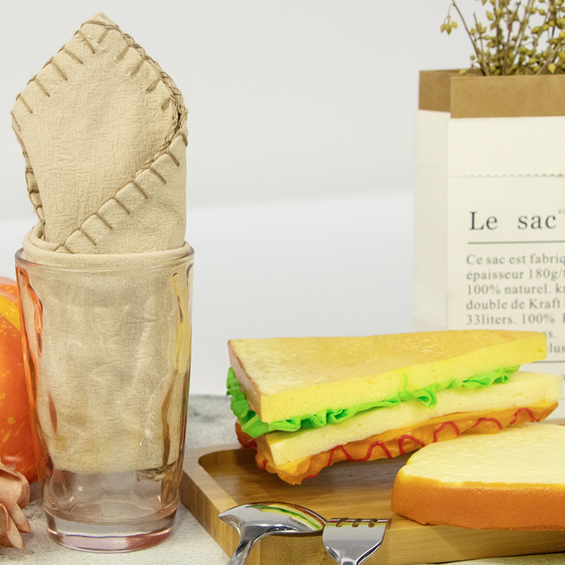 Custom printed personalized cotton linen dinner napkins from China Supplier