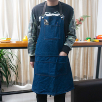 High quality factory bulk wholesale denim canvas aporn with multi tool pockets