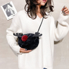 Cute furry bag reindeer Christmas shoulder messenger bag small square bag