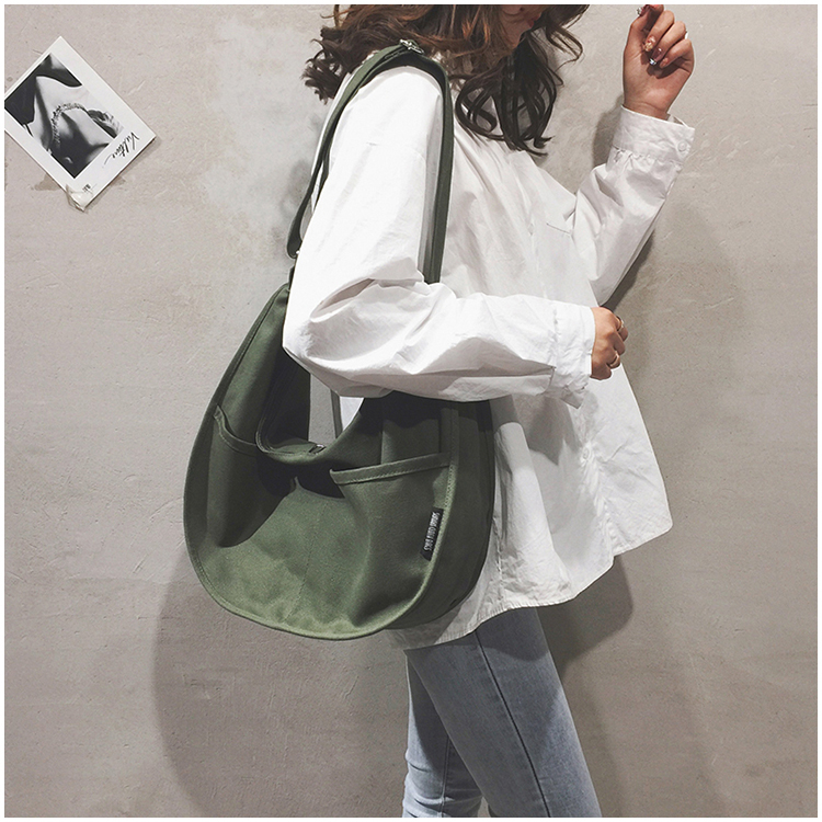 2019 new Japanese style retro personality large capacity canvas bag