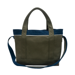 Thick strong and durable 16oz polyester cotton canvas tote bag with long strap for women and men
