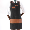 Leather denim canvas stitching material fashion wearable and durable work apron