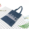 Fashion personalized silk printing simple lightweight reusable denim canvas tote shoulder bag from China Supplier