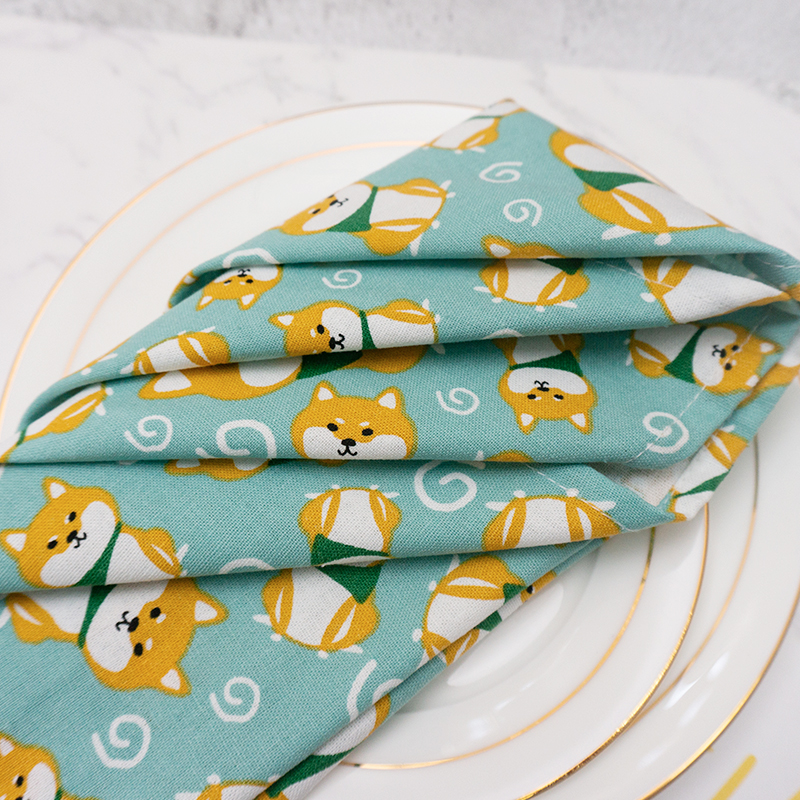 Cartoon full printing cute and fashion soft and breathable children napkins