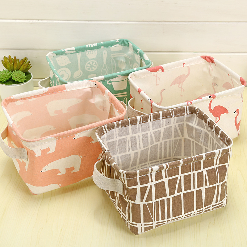 Portable Cloth Finishing Desktop Snack Cosmetic Sundries Basket