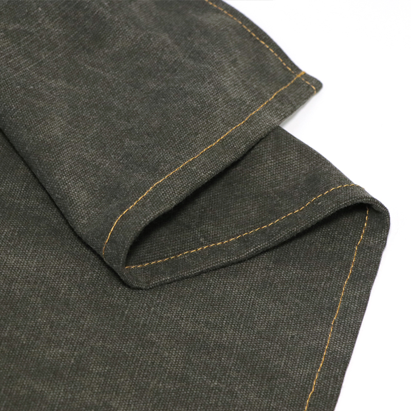 Washed denim fabric wear resistant restaurant work apron with different strap