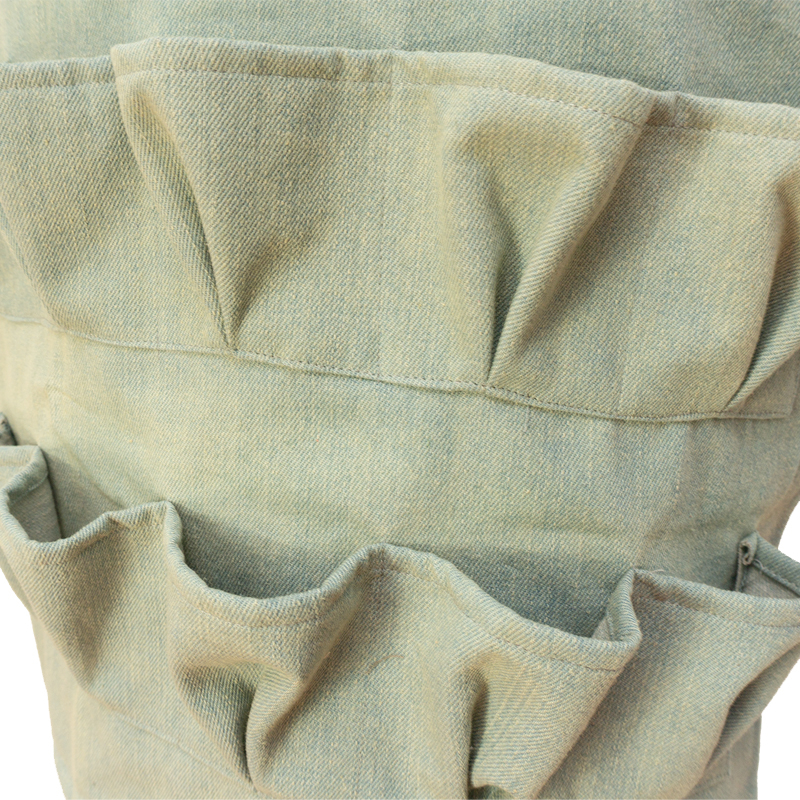 Men and Women Farm Egg Gathering and Collecting 100% Cotton Denim Chicken Egg Apron with 15 Separate pocket