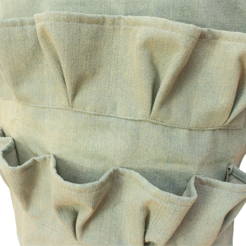 Men and Women Farm Egg Gathering and Collecting 100% Cotton Denim Chicken Egg Apron with 15 Separate pocket