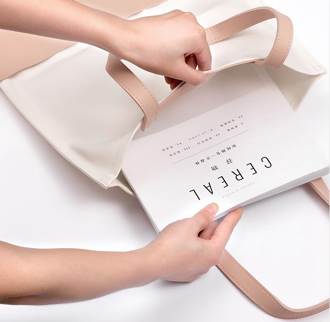 Eco friendly canvas fabric female shoulder portable supermarket storage shopping bag