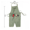Long and short two use apron hair salon hairdresser apron retro denim cafe waiter light green apron