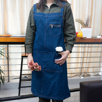 China Supplier profession design fashion multifunction denim apron with practical pockets