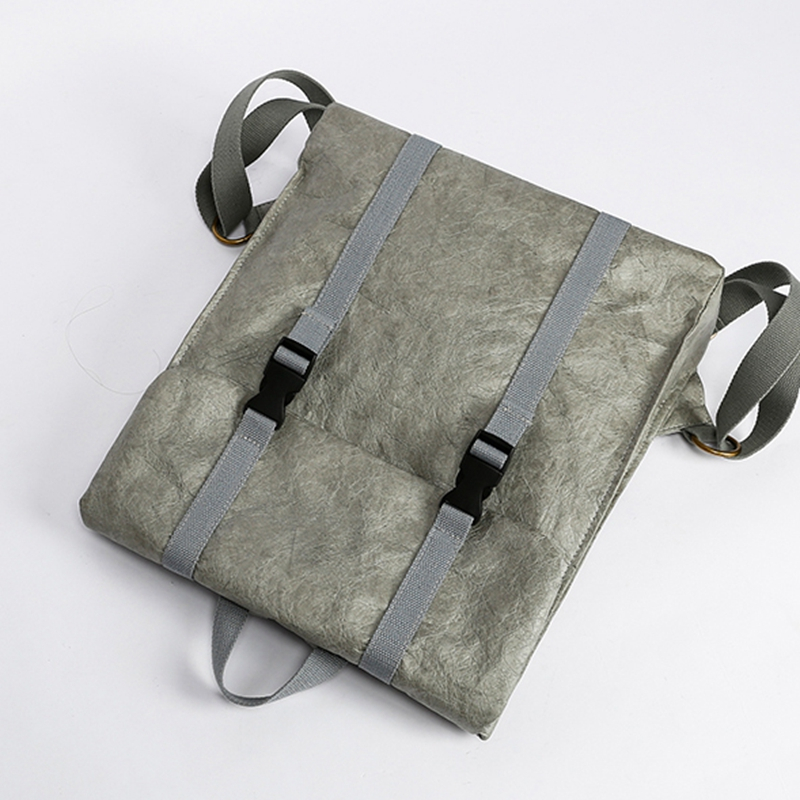 Ins fashion female solid color simple backpack travel bag waterproof tear-resistant durable tyvek computer bag