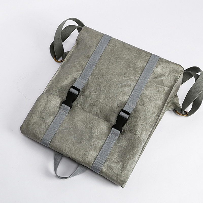 Ins fashion female solid color simple backpack travel bag waterproof tear-resistant durable tyvek computer bag