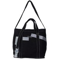 Street fashion zipper shoulder portable canvas bag industrial style tote bag crossbody travel bag
