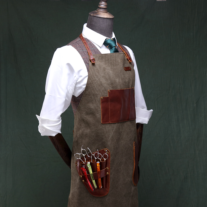 genuine leather denim apron (7)