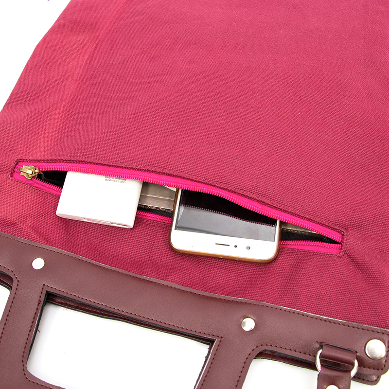 Vintage stylish think wear resistant waterproof durable large business canvas tote shoulder bag for adults