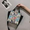 2019 Ins fashion Korean style cartoon printing canvas messenger tote bag with logo custom
