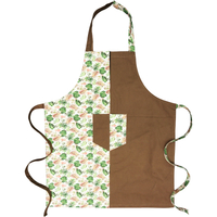 Fashion printing polyester cotton couple apron for kitchen cooking