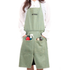 Long and short two use apron hair salon hairdresser apron retro denim cafe waiter light green apron