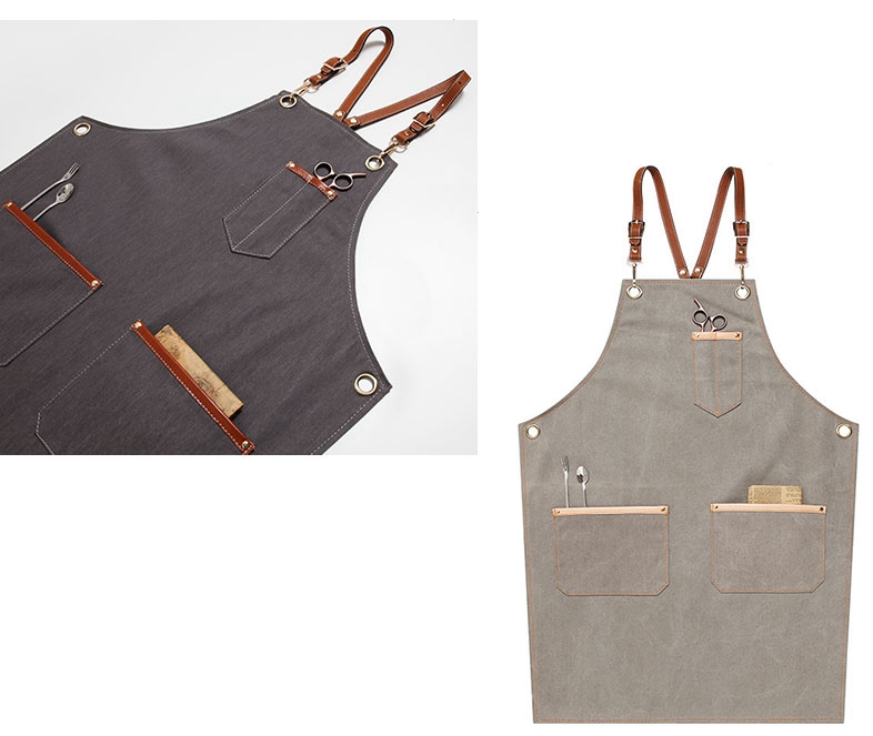 Barista canvas apron barber restaurant tea shop florist custom logo overalls apron
