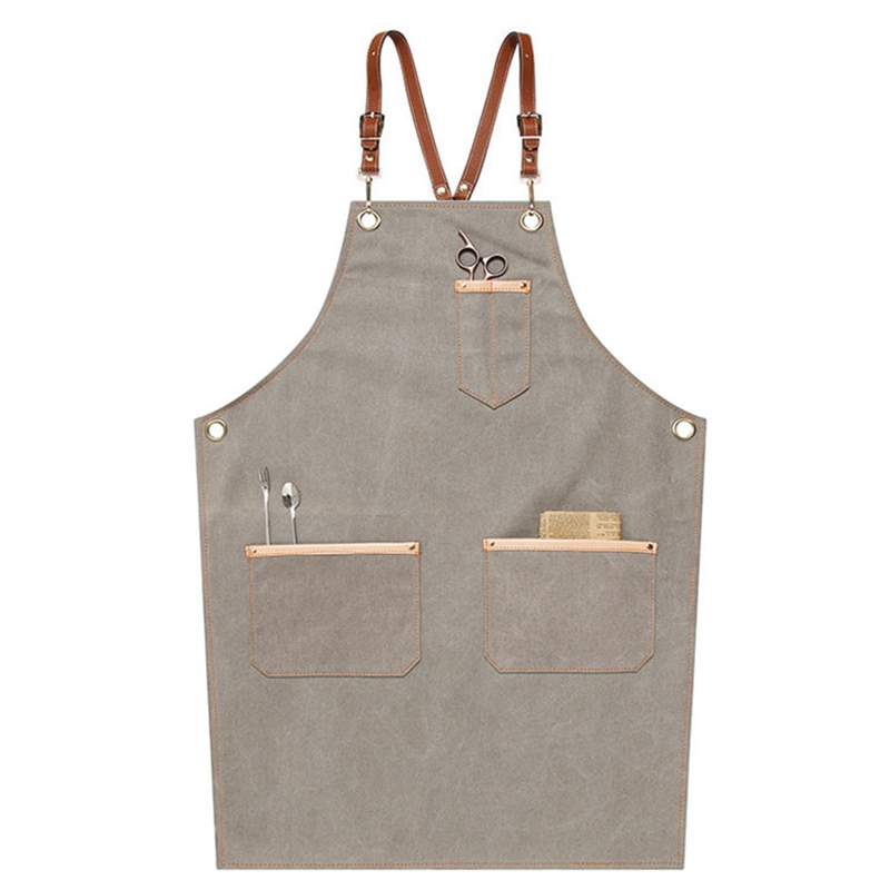 Barista canvas apron barber restaurant tea shop florist custom logo overalls apron