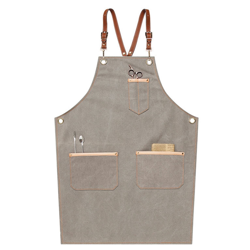 Barista canvas apron barber restaurant tea shop florist custom logo overalls apron