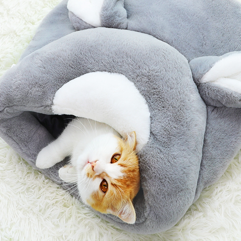 Ins fashion cat sleeping bag closed pet cat house cat room deep sleep kennel for winter warm