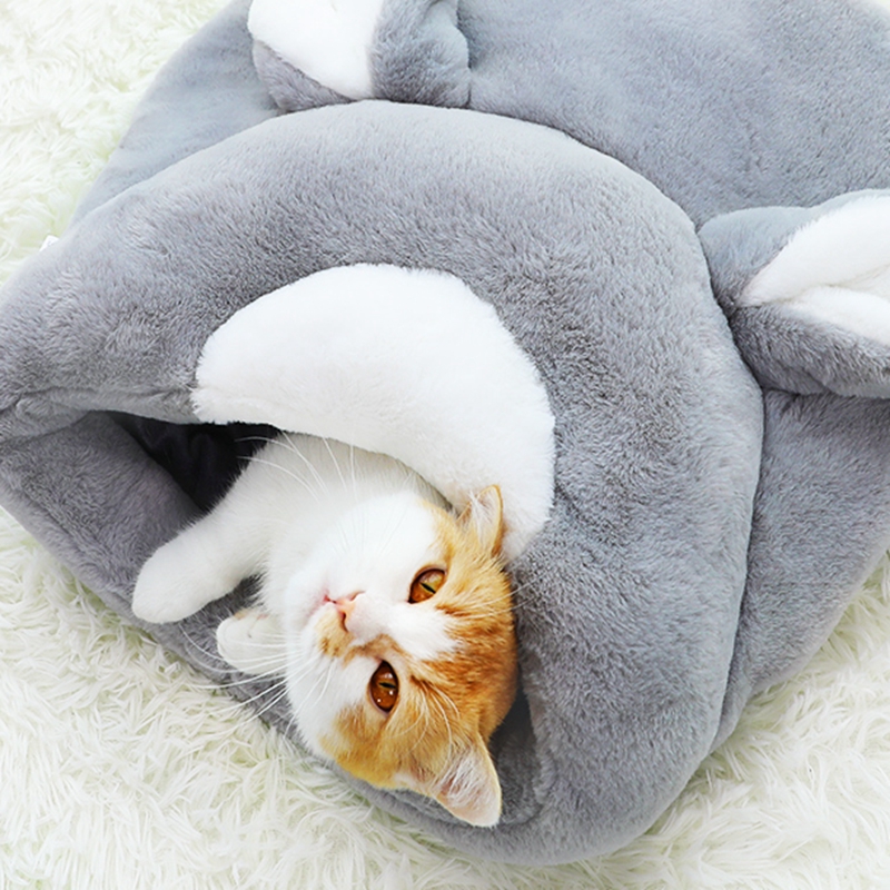 Ins fashion cat sleeping bag closed pet cat house cat room deep sleep kennel for winter warm