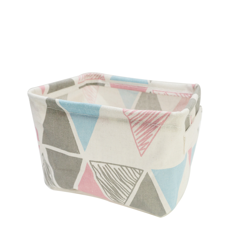 Company stock cotton and linen full version printed desktop storage box