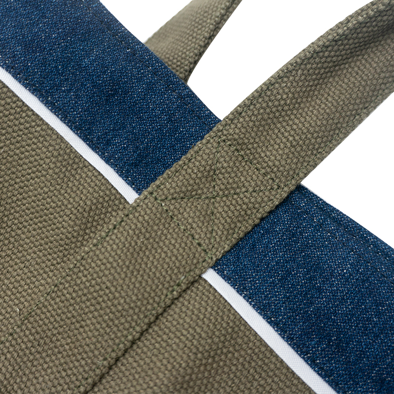 Thick strong and durable 16oz polyester cotton canvas tote bag with long strap for women and men