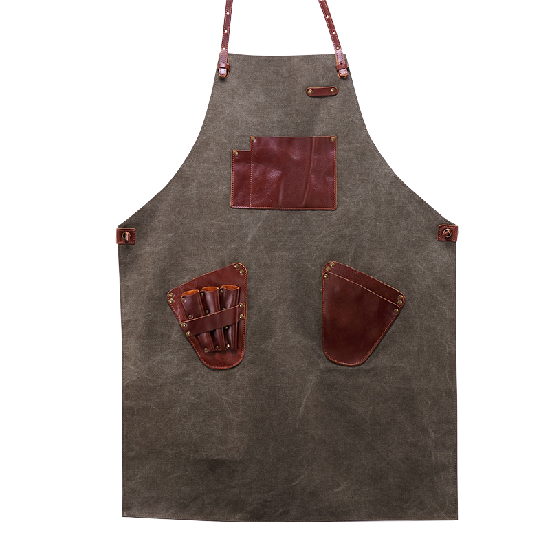 genuine leather denim apron (8)