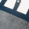 Simple fashion eco friendly breathable cotton canvas denim fabric dark blue unisex tote bag from China Supplier