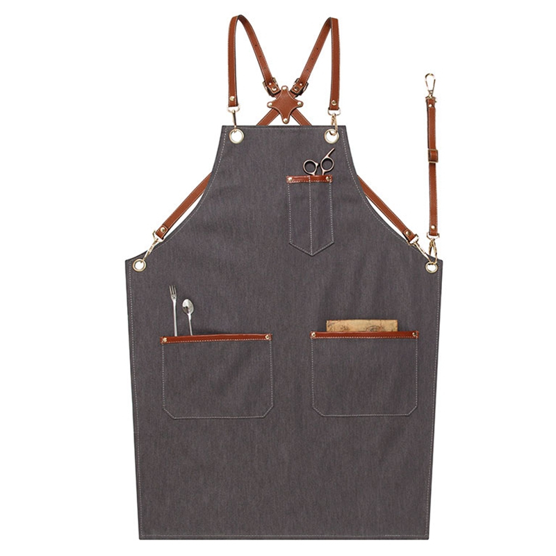 Barista canvas apron barber restaurant tea shop florist custom logo overalls apron