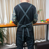High quality factory logo printed custom 16oz wear resistant durable cotton canvas apron with cotton webbing