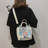 2019 Ins fashion Korean style cartoon printing canvas messenger tote bag with logo custom