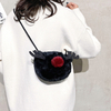 Cute furry bag reindeer Christmas shoulder messenger bag small square bag