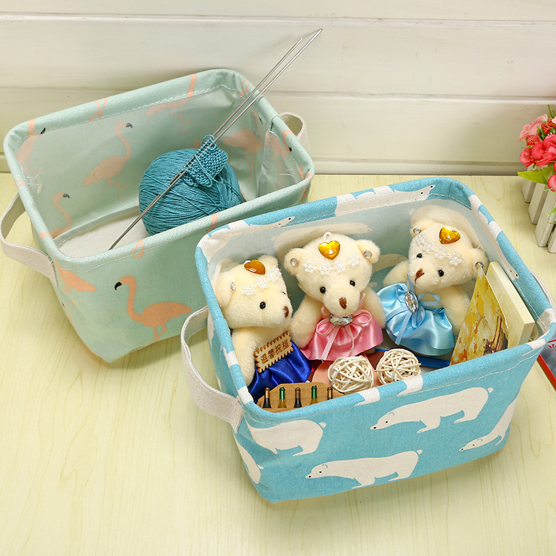 Portable Cloth Finishing Desktop Snack Cosmetic Sundries Basket
