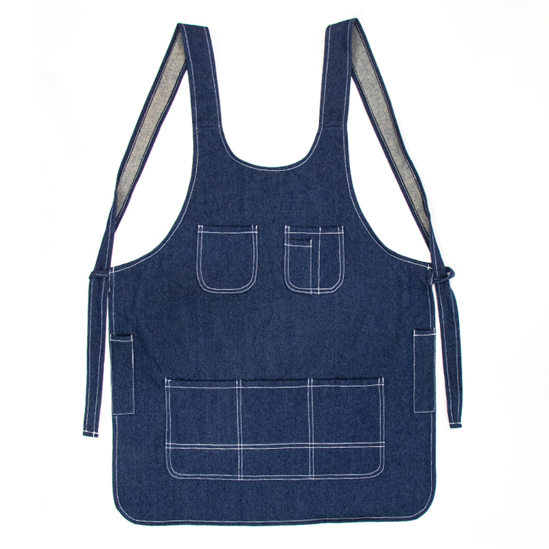 Original design multi tool pockets design denim apron with logo custom