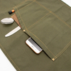 Strong wear resistant 16oz polyester cotton canvas double-sides colors design apron with wedden strap