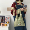 Avocado embroidery hand bag ins simple imitation lamb wool bag strawberry embroidery bag