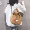 Ins cartoon plush messenger bag female cute chic student girl shoulder bag