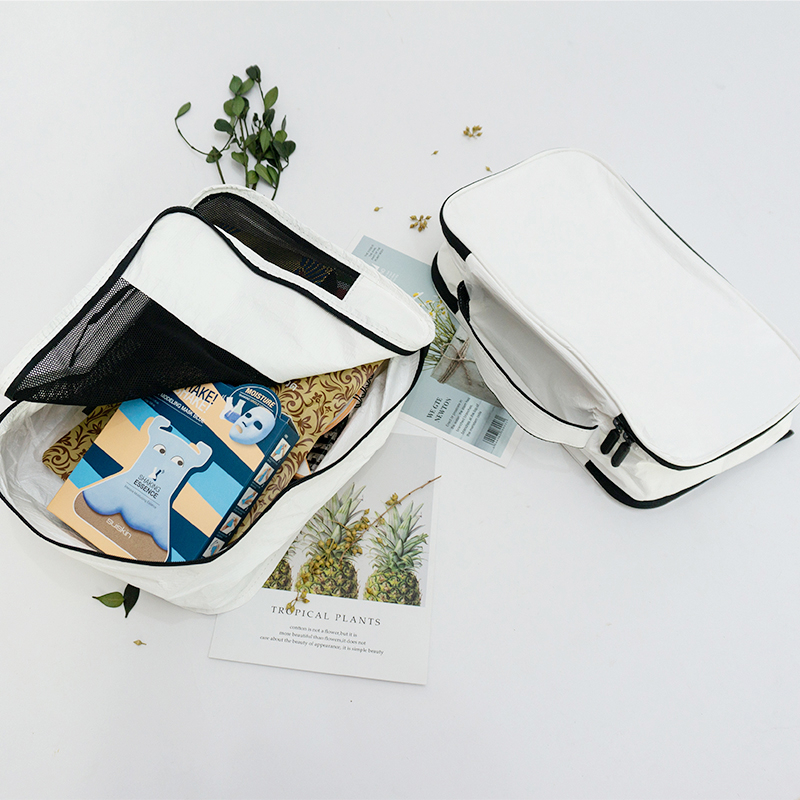 New material eco friendly tyvek breathable waterproof travel zipper bag underwear or toiletry storage